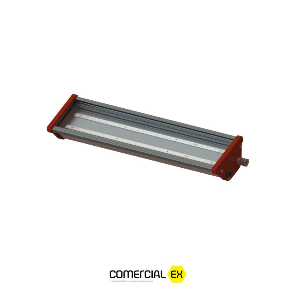 Luminária linear de emergência LED Ex